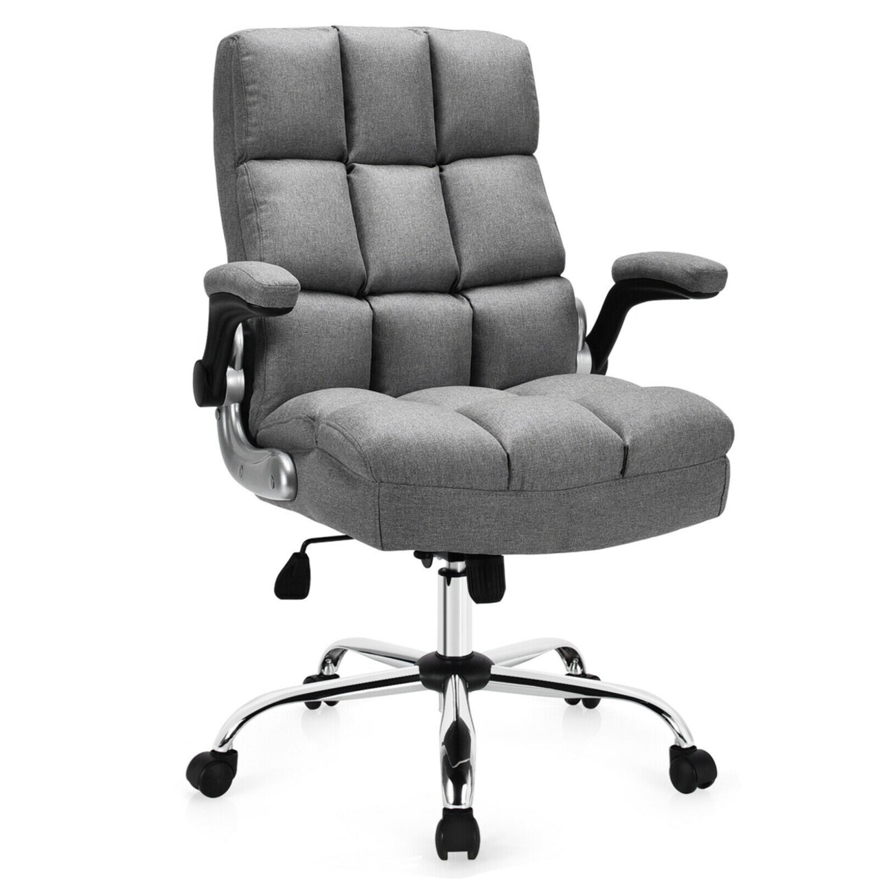 High Back Big And Tall Office Chair Adjustable Swivel W/Flip-Up Arm